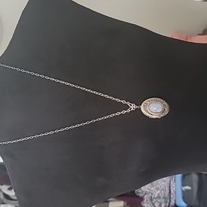 Silver Lockett Necklace 14 in.